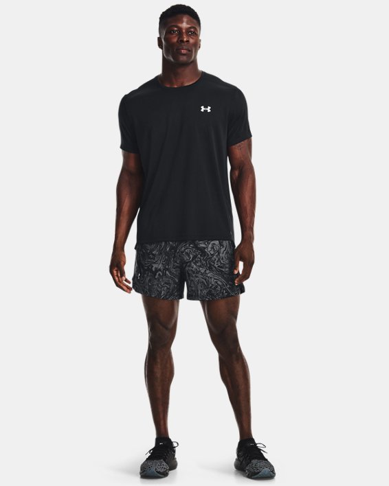 Men's UA Launch SW 5'' Printed Shorts, Black, pdpMainDesktop image number 2